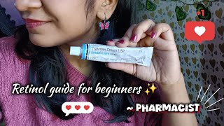 Beginners guide for Retinol ✨️  Im a Pharmacist   How to use Tretinoin cream USP 0025 [upl. by Laehcimaj]