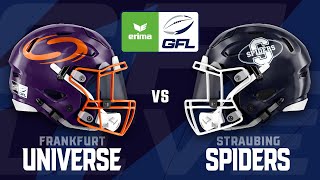 ERIMA GFL 2022 Frankfurt Universe  Straubing Spiders [upl. by Atteuqnas]