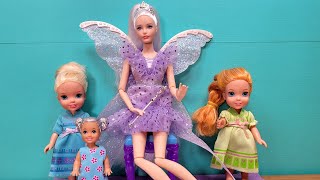 Snowflake amp tooth fairy  Elsa amp Anna toddlers  Barbie dolls [upl. by Animsay]