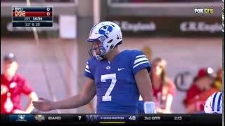 2016 Utah vs BYU  Sania Tauteoli Interception for Touchdown [upl. by Eesdnil]