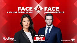 DIRECT  Lintégrale de linterview politique de Jordan Bardella sur RMC [upl. by Yvad]