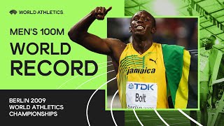 World Record  Mens 100m Final  World Athletics Championships Berlin 2009 [upl. by Eilac]