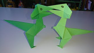 🔴DILOPHOSAURUS DE ORIGAMI [upl. by Arreic617]