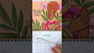 April Coloring Calendar coloringbook ohuhumarkers [upl. by Quita]