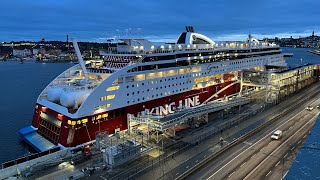 VIKING LINE Viking Grace departure from Stockholm Sweden November 2023 [upl. by Nuhs429]