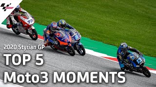 Top 5 Moto3 Moments  2020 Styrian GP [upl. by Heigl]