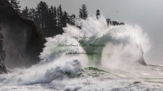 Incredible Stunning Massive Pacific Ocean Waves at Cape Disappointment clear bright 1080p HD [upl. by Edd]