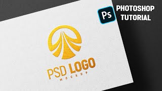 Golden Text Logo Mockup Photoshop Tutorial [upl. by Reyam11]