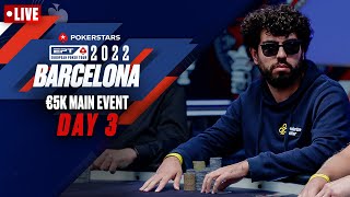 EPT BARCELONA €5K MAIN EVENT  DAY 3 ♠️ PokerStars [upl. by Stoneman]