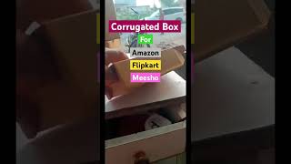 Corrugated box📦AmazonMeesho packaging shippingbox shippingcarton cartoonbox shortsfeed [upl. by Neeliak]