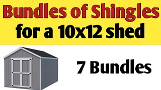 How many bundles of shingles do i need for a 10x12 shed roof [upl. by Cornelie385]