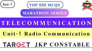 Telecommunication JKP Constable  Radio Communication  Top 100 MCQs  Part 1  TheAspirants01 [upl. by Ardnaiek637]