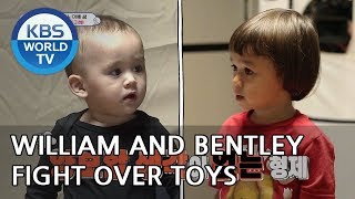 William and Bentley fight over toys quotIts minequot The Return of Superman20190224 [upl. by Ahsirt]