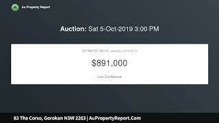 83 The Corso Gorokan NSW 2263  AuPropertyReportCom [upl. by Neda]