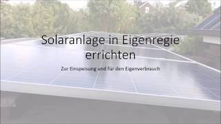 Eine Solaranlage Photovoltaik auf der Garage errichten 2000€ für 2000Watt [upl. by Darcy]