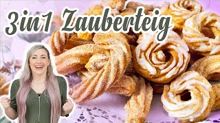 💫 3 in 1 Zauberteig  Churros Spritzkuchen Krapfen  Churros Rezept einfach [upl. by Phyllida539]