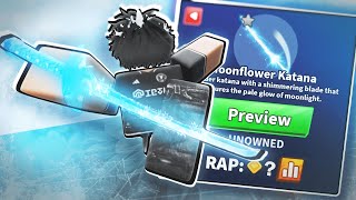 1 Blade Ball PLAYER Unlocks The NEW MOONFLOWER KATANA [upl. by Auohc]