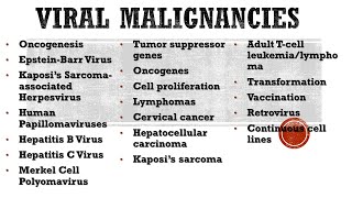 Viral malignancies [upl. by Eihcra397]