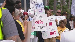 Housing advocates protest corporate investors in San Diego [upl. by Noryb237]