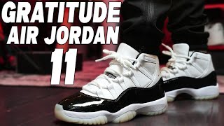 Air Jordan 11 Retro quot Gratitude  Defining Moments quot Review and On Foot [upl. by Ansilma]