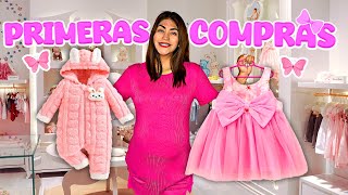 🎀SUS PRIMERAS COMPRAS de LA BEBÉ 🛍️ ¡Nos emocionamos en ROSA 🤭  CONNY MERLIN [upl. by Wolfort]