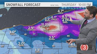 Tuesdays extended Cleveland weather forecast More snow is coming to Northeast Ohio [upl. by Nuahsor171]