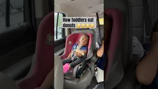 How toddlers eat donuts 😳 shorts [upl. by Aisiram]