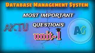 unit1 most important short question dbms  most important questions  unit1 dbms  DBMS  AKTU [upl. by Sophi]