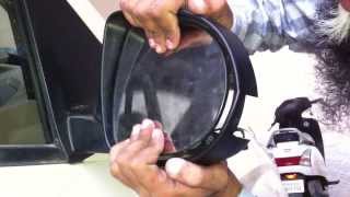 How to open and install side mirror in car  Xuv500 side mirror plate replacement [upl. by Malvino]