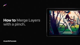 How to Merge Layers with a pinch in Procreate [upl. by Leopold870]