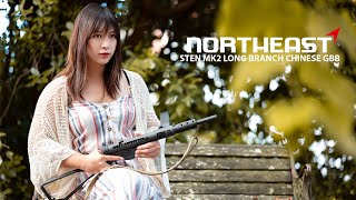 Nonocat Airsoft Review  Northeast Airsoft Sten MK2 Long Branch Chinese Variant Gas Blowback [upl. by Cary]