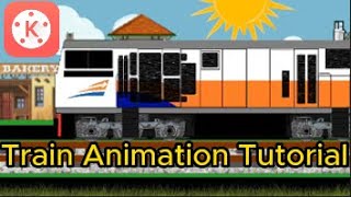 How to make Train Animation in kinemaster cara membuat animasi kereta api di kinemaster [upl. by Alie923]