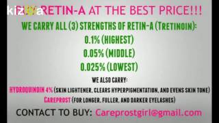 2019 BUY RetinA ONLINE CAREPROST ONLY 35 A BOTTLE Tretinoin ALL Strengths POTENT before after [upl. by Anem]