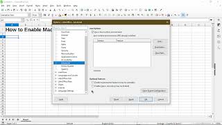 Enable Macros in LibreOffice Calc [upl. by Recor437]