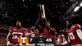 Florida State Seminoles vs Tennessee Volunteers  National Championship  Online Dynasty  CFB 25 [upl. by Yrram]