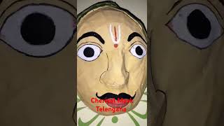 cheriyal Mask Telengana art artandcraft trending drawing diy ytshortsviral short😊 [upl. by Ennovyhs252]