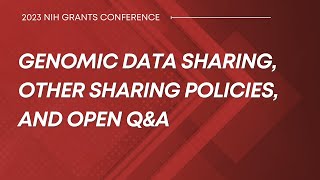 Genomic Data Sharing and Other Sharing Policies [upl. by Osswald905]