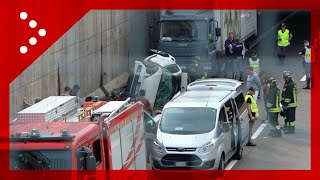 Incidente a Milano sulla A52 furgone mortuaria sul posto [upl. by Melisse]