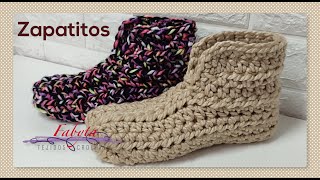 Zapatitos faciles en crochet ideal si sos principiante [upl. by Anes]