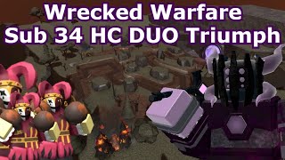 Wrecked Warfare DUO Hardcore Triumph  Tower Defense Simulator [upl. by Akamaozu]