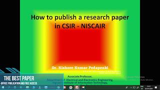 How to publish a paper in CSIR  NISCAIR [upl. by Reginnej]