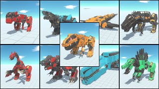 Robot TRex vs Robot Dinosaurs Animal Revolt Battle Simulator [upl. by Nnylirehs]