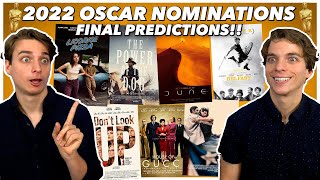 FINAL 2022 Oscar Nomination Predictions [upl. by Aicilef]