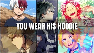 You wear his hoodie  Mha x listener [upl. by Nosecyrb29]