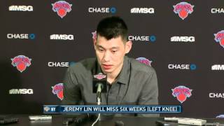 Jeremy Lin  Season Ending Injury  Full Press Conference Interview 3132012 [upl. by Adnuahsar408]