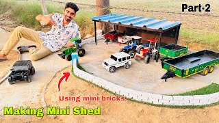 Mini shed making for Rc tractor using mini bricks 🧱 ll Part2 ll Aakash946 [upl. by Noek140]