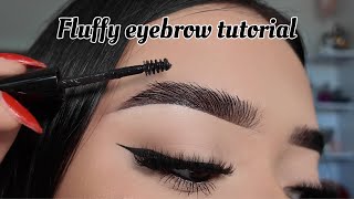 Fluffy eyebrow tutorial Detailed  Beginner friendly ✨ [upl. by Mlawsky]