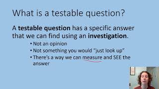 Sci1 How to Write a Testable Question Super Short Science Lesson [upl. by Nyleuqaj364]