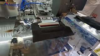 Automatic pocket welting machine  laser cutting   AS6008T [upl. by Olivero838]