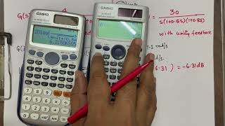 How to use scientific calculator to calculate gain and phase margin without plotting bode plot [upl. by Julienne]